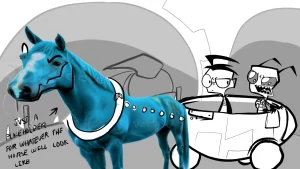 Zim and Dib in Carriage